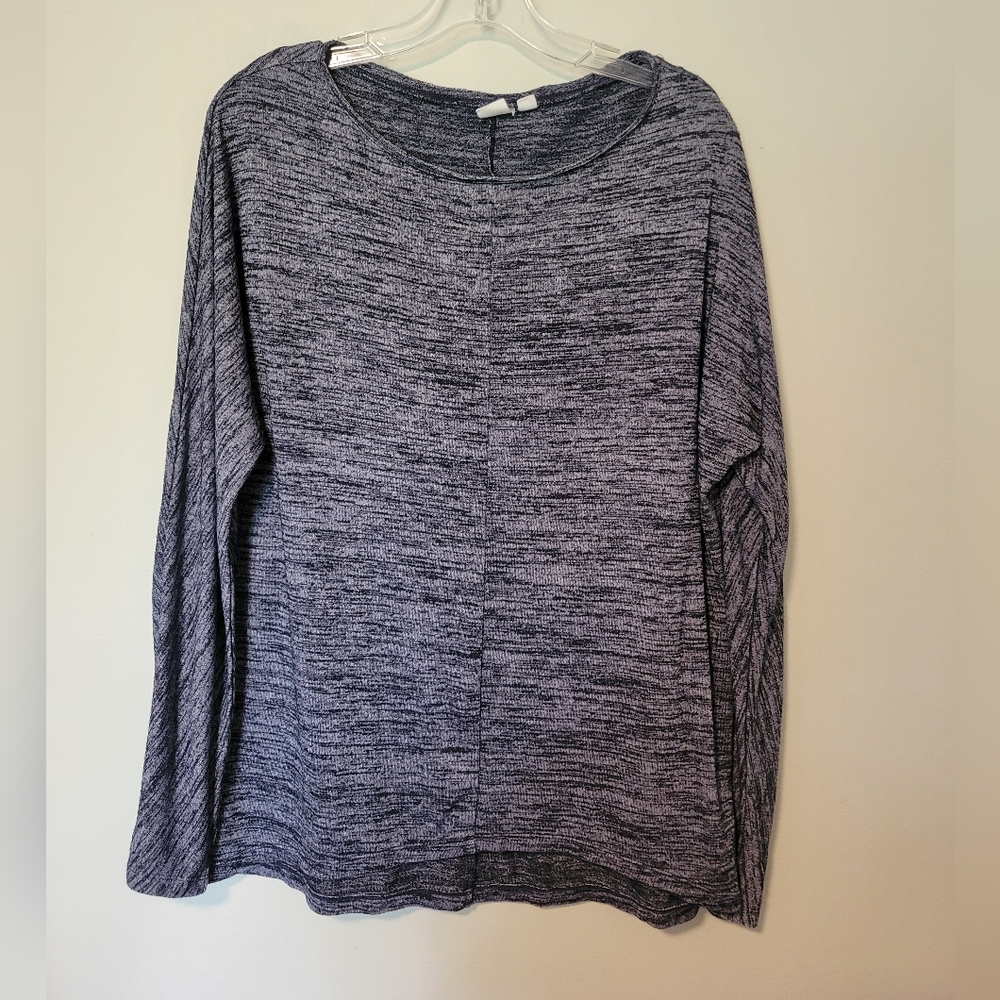 Gap Boat Neck Shirt Heathered Blue Size Large